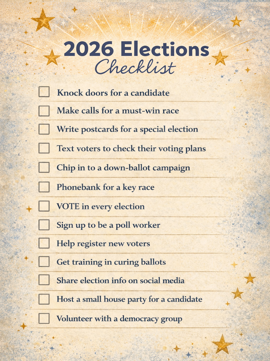 2026 Elections Checklist